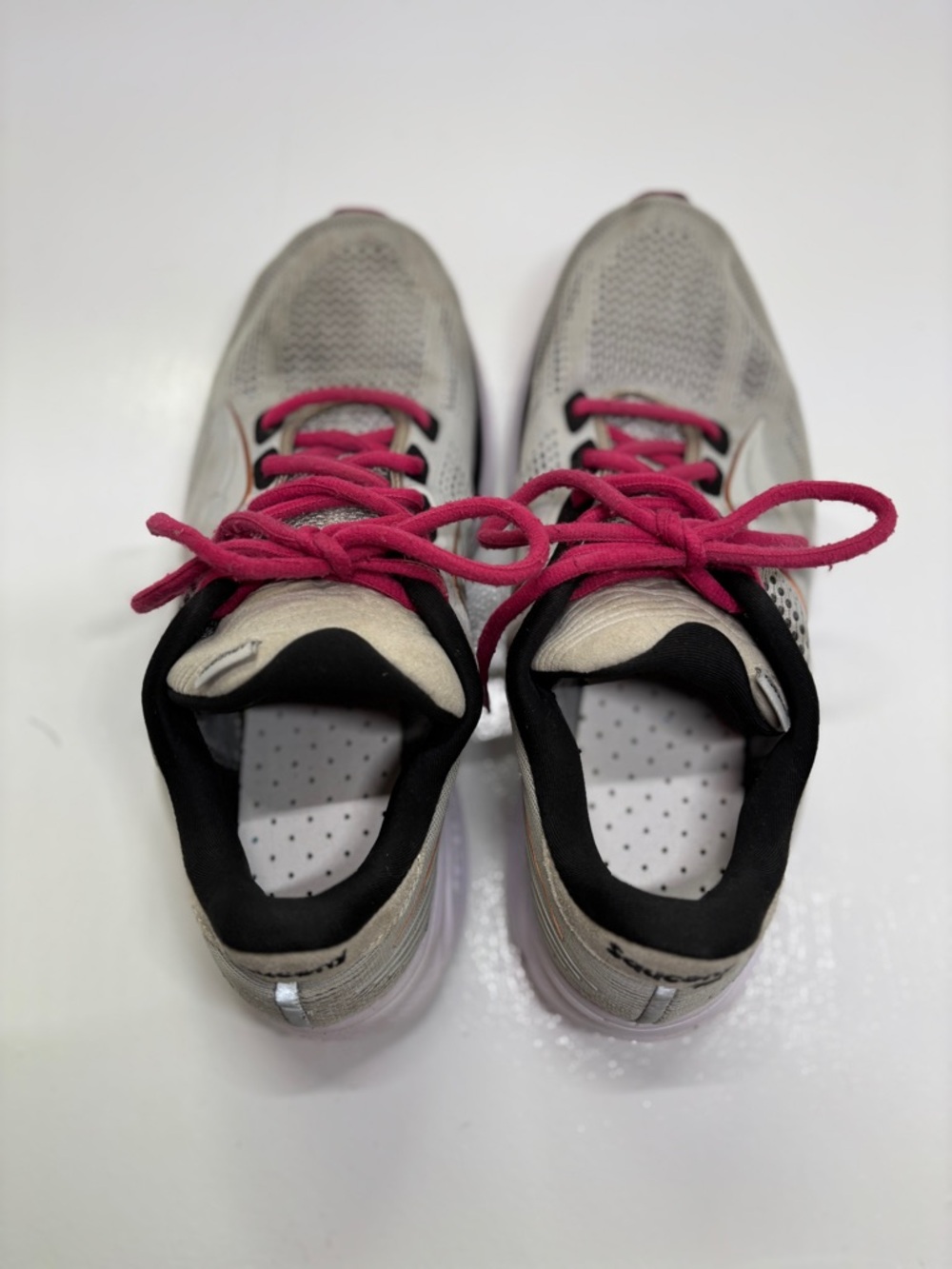 Saucony Ride 14 Womens 10 Running Shoes Fog Cherry Gray Pink S10650-55 - Picture 13 of 14
